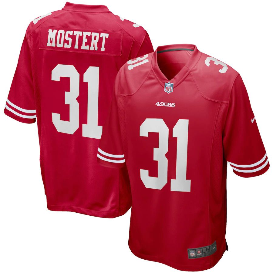 Men San Francisco 49ers #31 Raheem Mostert Nike Scarlet Game Player NFL Jersey->san francisco 49ers->NFL Jersey